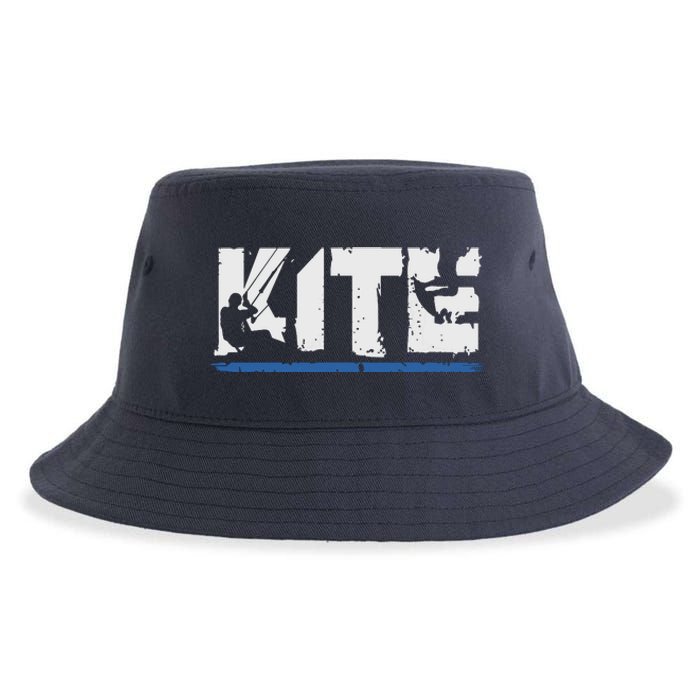 KITE Kiteboarding Kiting Kitesurfing Kitesurf Gift Sustainable Bucket Hat