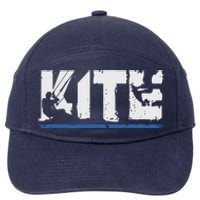 KITE Kiteboarding Kiting Kitesurfing Kitesurf Gift 7-Panel Snapback Hat