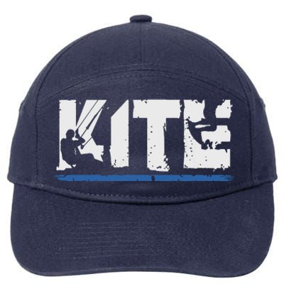 KITE Kiteboarding Kiting Kitesurfing Kitesurf Gift 7-Panel Snapback Hat