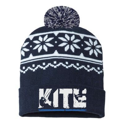 KITE Kiteboarding Kiting Kitesurfing Kitesurf Gift USA-Made Snowflake Beanie