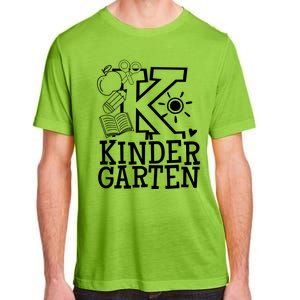 K Kinder Kindergarten Teacher Team Gift Adult ChromaSoft Performance T-Shirt