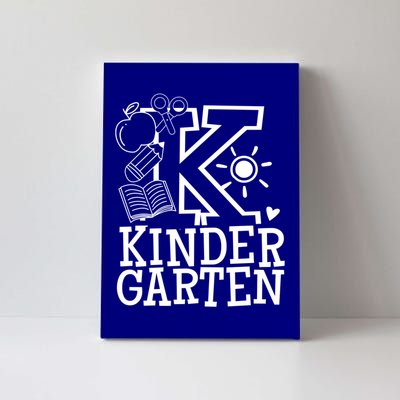 K Kinder Kindergarten Teacher Team Gift Canvas