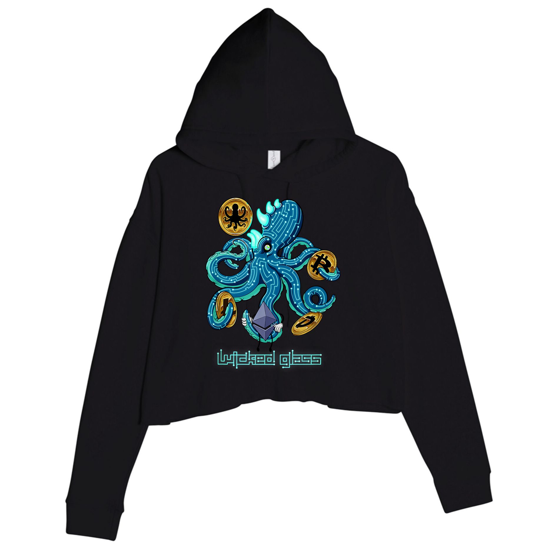 Krypto Kraken Crop Fleece Hoodie