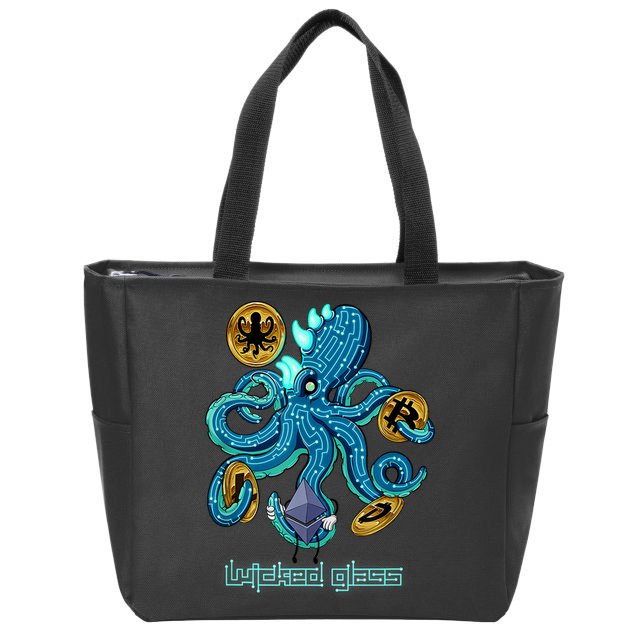 Krypto Kraken Zip Tote Bag