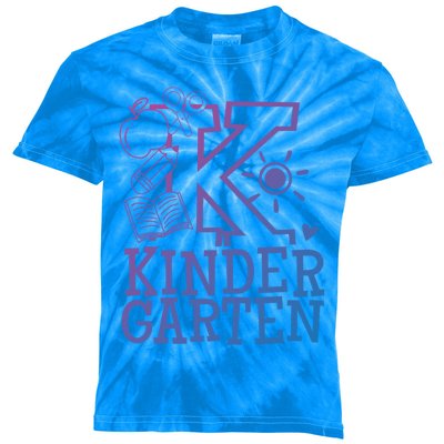 K Kinder Kindergarten Teacher Team Gift Kids Tie-Dye T-Shirt