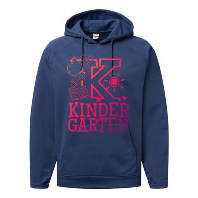 K Kinder Kindergarten Teacher Team Gift Performance Fleece Hoodie