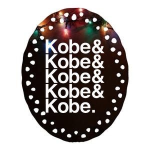 K.O.B.E. & K.O.B.E. Ceramic Oval Ornament