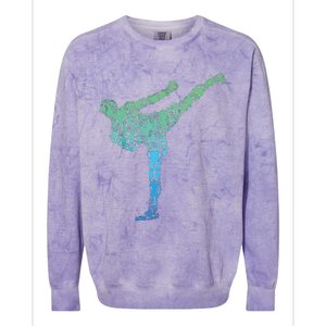 Kickboxing Kickboxer Karate Boy Colorblast Crewneck Sweatshirt