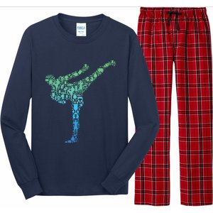 Kickboxing Kickboxer Karate Boy Long Sleeve Pajama Set