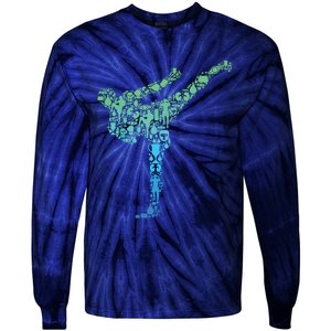 Kickboxing Kickboxer Karate Boy Tie-Dye Long Sleeve Shirt