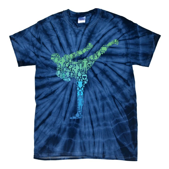 Kickboxing Kickboxer Karate Boy Tie-Dye T-Shirt