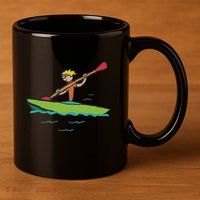 Kayaking Kayak 11oz C Handle Ceramic Mug