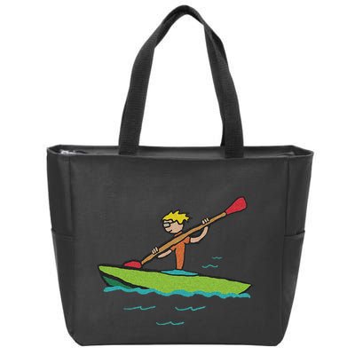 Kayaking Kayak Zip Tote Bag