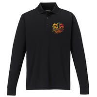 Kingda Ka Performance Long Sleeve Polo