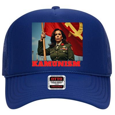 Kammunism Kamunism Komrade Comrade Kamala Forward 2024 High Crown Mesh Back Trucker Hat