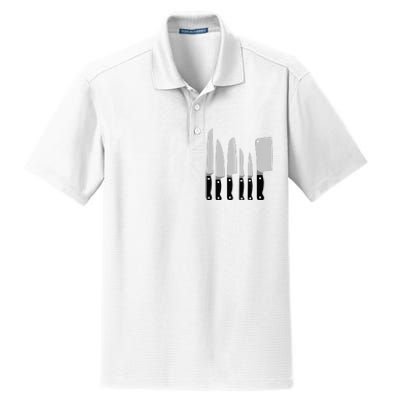 Knife Kit Kitchen Tools Gadget Tee Dry Zone Grid Polo