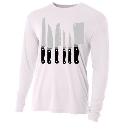 Knife Kit Kitchen Tools Gadget Tee Cooling Performance Long Sleeve Crew