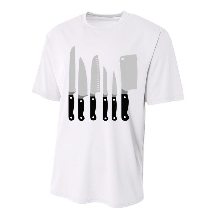 Knife Kit Kitchen Tools Gadget Tee Performance Sprint T-Shirt