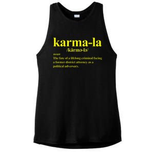 Kamala Karma La Definition Fate Of A Lifelong Criminal Ladies PosiCharge Tri-Blend Wicking Tank