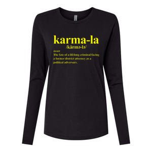 Kamala Karma La Definition Fate Of A Lifelong Criminal Womens Cotton Relaxed Long Sleeve T-Shirt