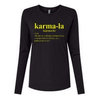 Kamala Karma La Definition Fate Of A Lifelong Criminal Womens Cotton Relaxed Long Sleeve T-Shirt