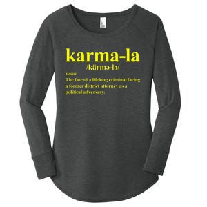 Kamala Karma La Definition Fate Of A Lifelong Criminal Women's Perfect Tri Tunic Long Sleeve Shirt