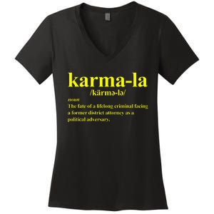 Kamala Karma La Definition Fate Of A Lifelong Criminal Women's V-Neck T-Shirt