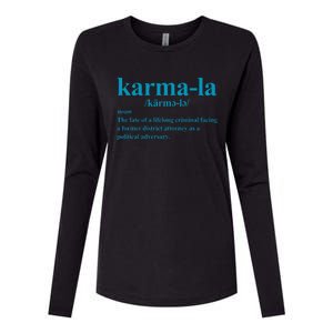 Kamala Karma La Definition Fate Of A Lifelong Criminal Womens Cotton Relaxed Long Sleeve T-Shirt