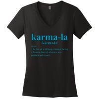 Kamala Karma La Definition Fate Of A Lifelong Criminal Women's V-Neck T-Shirt