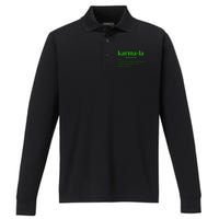 Kamala Karma La Definition Fate Of A Lifelong Criminal Performance Long Sleeve Polo