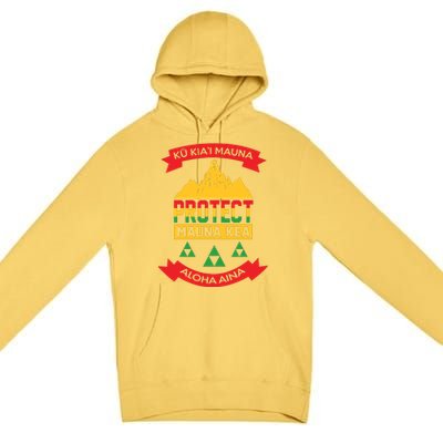 Ku Kia'i Mauna Protect Mauna Kea Aloha Aina Premium Pullover Hoodie