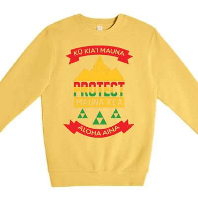 Ku Kia'i Mauna Protect Mauna Kea Aloha Aina Premium Crewneck Sweatshirt