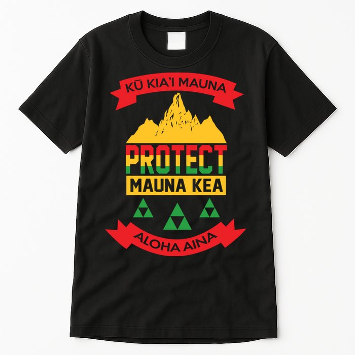 Ku Kia'i Mauna Protect Mauna Kea Aloha Aina Tall T-Shirt