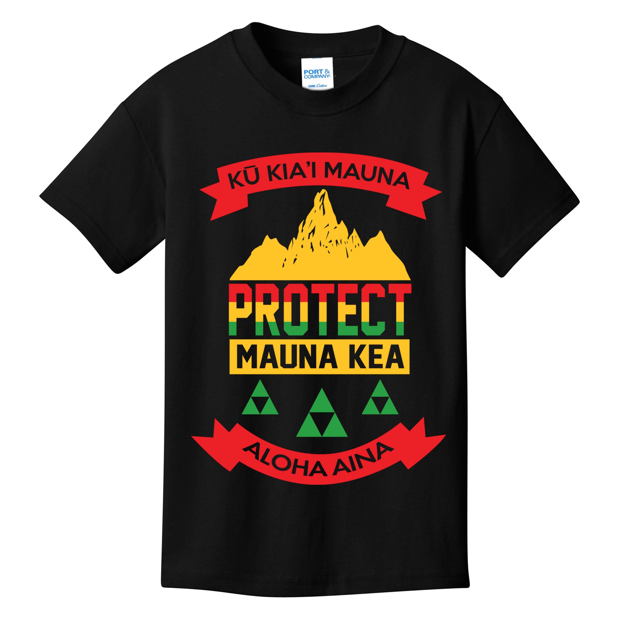 Ku Kia'i Mauna Protect Mauna Kea Aloha Aina Kids T-Shirt