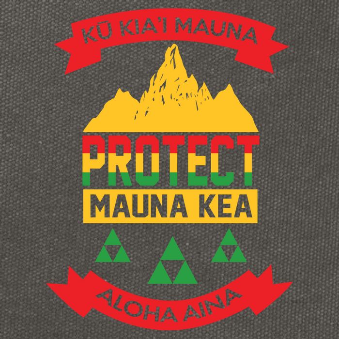 Ku Kia'i Mauna Protect Mauna Kea Aloha Aina Cotton Canvas Backpack
