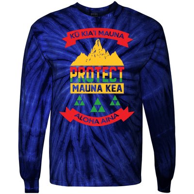 Ku Kia'i Mauna Protect Mauna Kea Aloha Aina Tie-Dye Long Sleeve Shirt