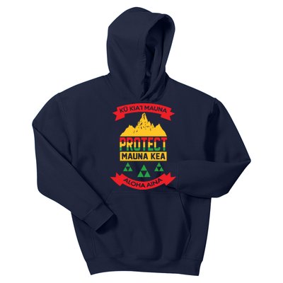 Ku Kia'i Mauna Protect Mauna Kea Aloha Aina Kids Hoodie