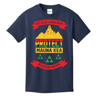 Ku Kia'i Mauna Protect Mauna Kea Aloha Aina Kids T-Shirt