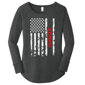 Kenpo Karate Martial Arts Women's Perfect Tri Tunic Long Sleeve Shirt