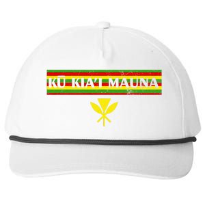 Ku Kiai Mauna Kanaka Maoli Kea Protect Defend Hawaii Snapback Five-Panel Rope Hat