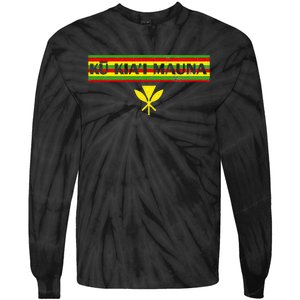 Ku Kiai Mauna Kanaka Maoli Kea Protect Defend Hawaii Tie-Dye Long Sleeve Shirt