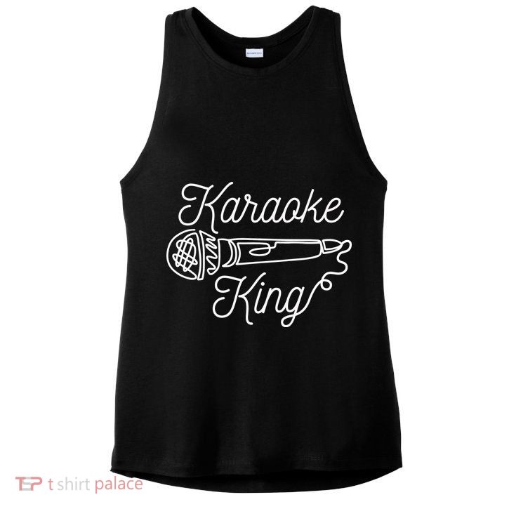 Karaoke King Microphone Musical Ladies PosiCharge Tri-Blend Wicking Tank
