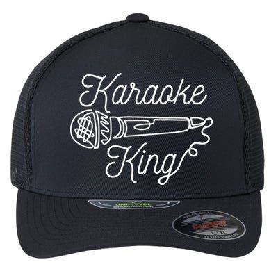 Karaoke King Microphone Musical Flexfit Unipanel Trucker Cap