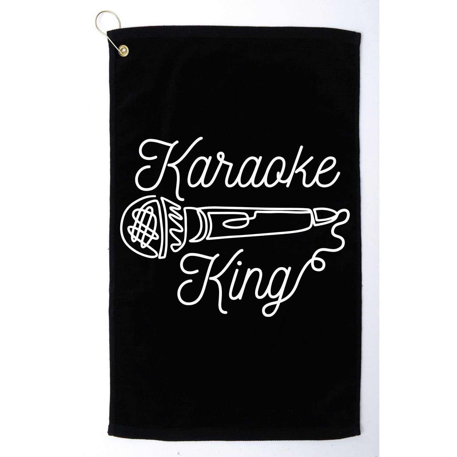 Karaoke King Microphone Musical Golf Towel