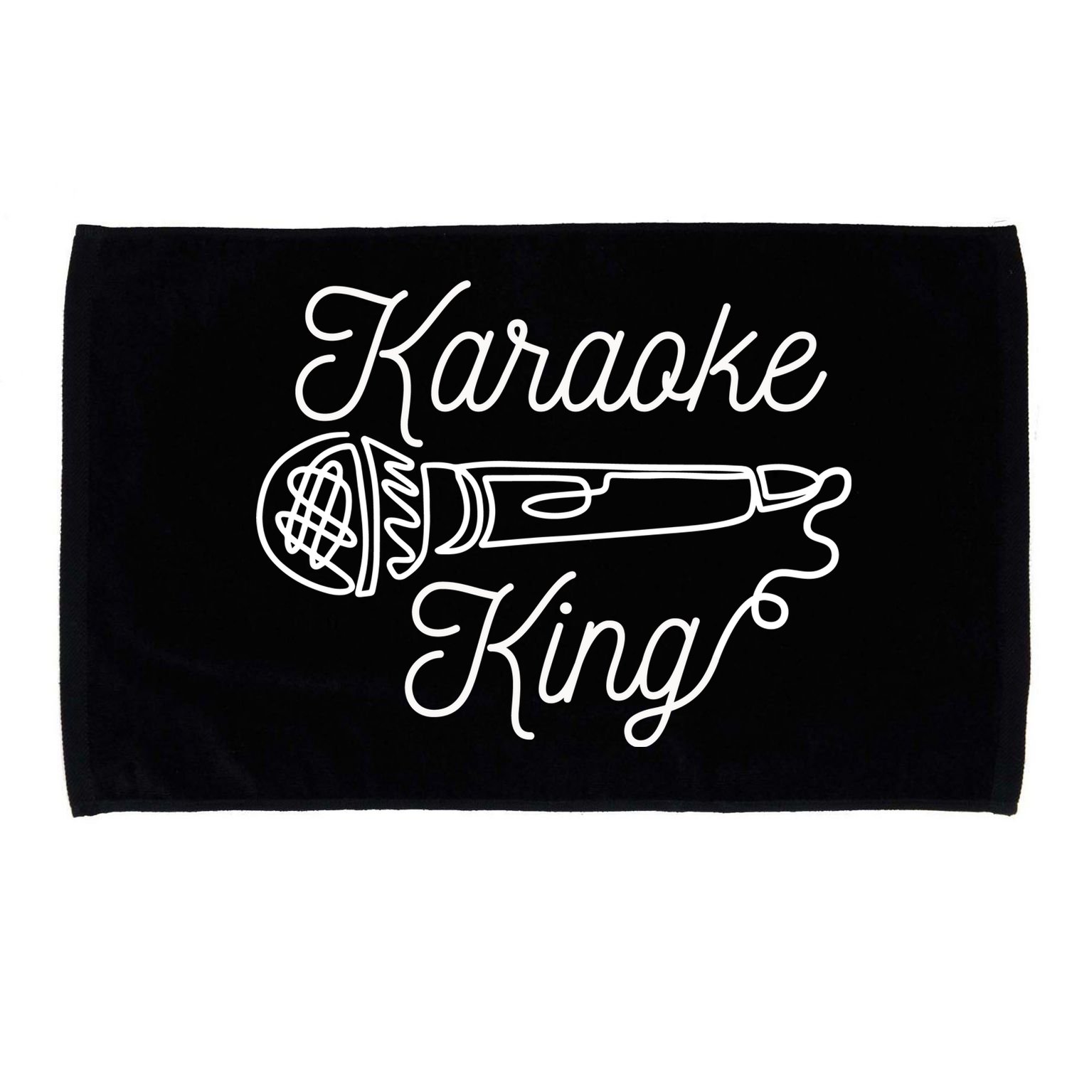 Karaoke King Microphone Musical Microfiber Hand Towel
