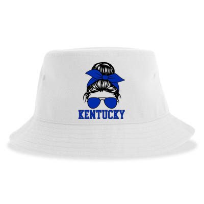 Kentucky Ky Messy Bun Varsity Vintage Sports Sustainable Bucket Hat