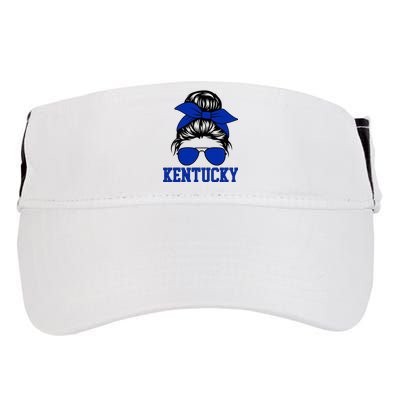 Kentucky Ky Messy Bun Varsity Vintage Sports Adult Drive Performance Visor