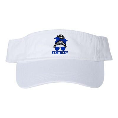 Kentucky Ky Messy Bun Varsity Vintage Sports Valucap Bio-Washed Visor