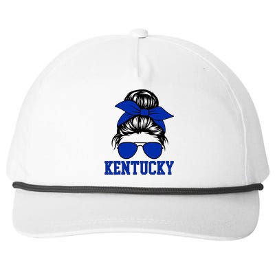 Kentucky Ky Messy Bun Varsity Vintage Sports Snapback Five-Panel Rope Hat