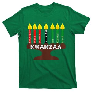 Kwanzaa Kinara Mishumaa With 7 Principles T-Shirt